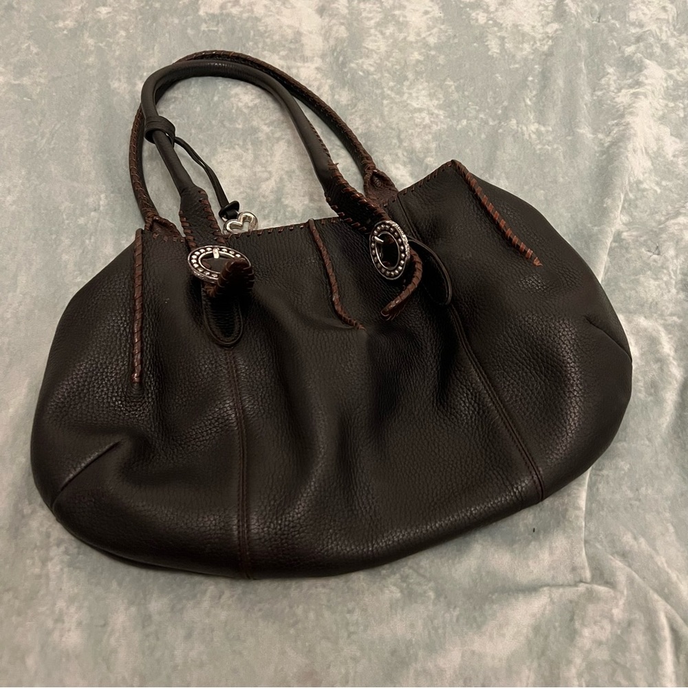 Brighton Designer Pebbled Leather Handbag